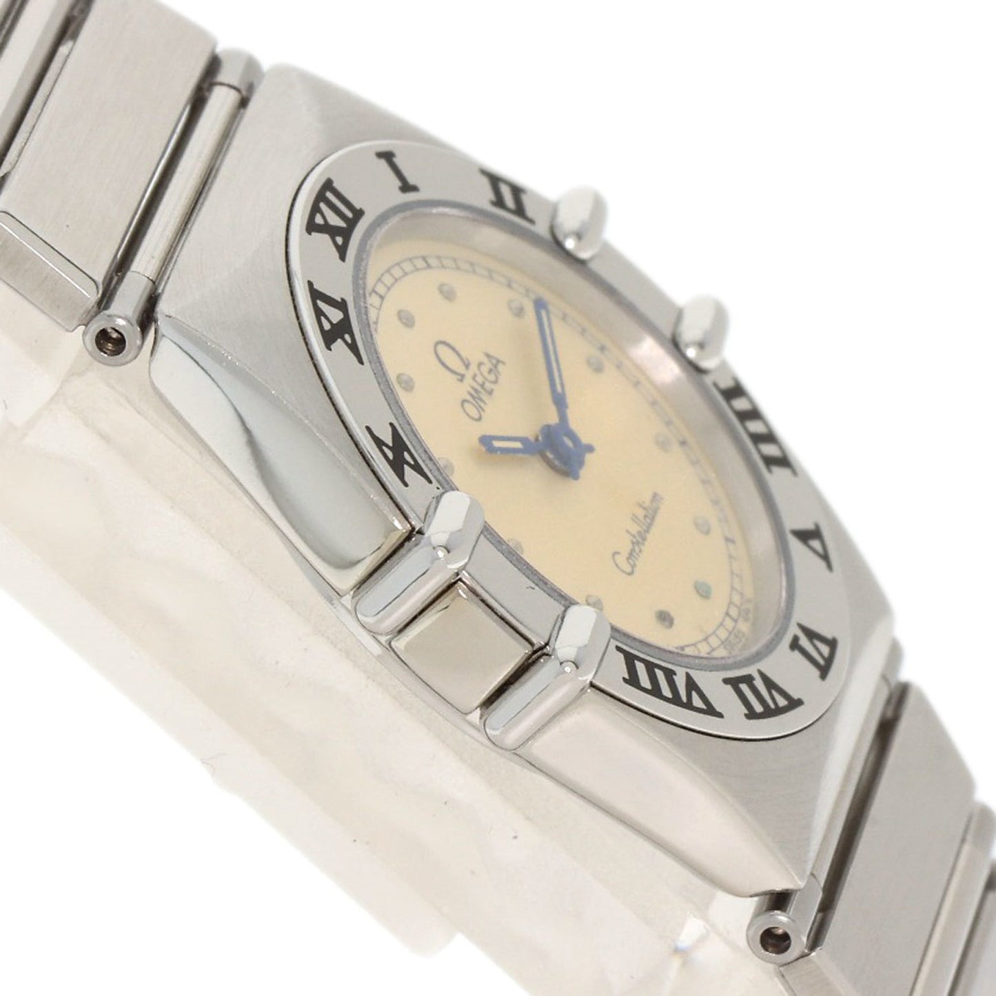 Omega Constellation Flat Bezel Watch Stainless Steel Ss
