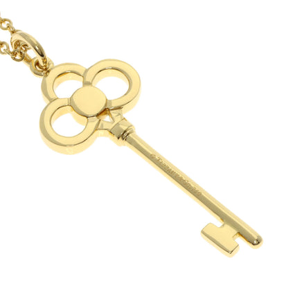 Tiffany Crown Key Diamond Necklace In 18K Yellow Gold