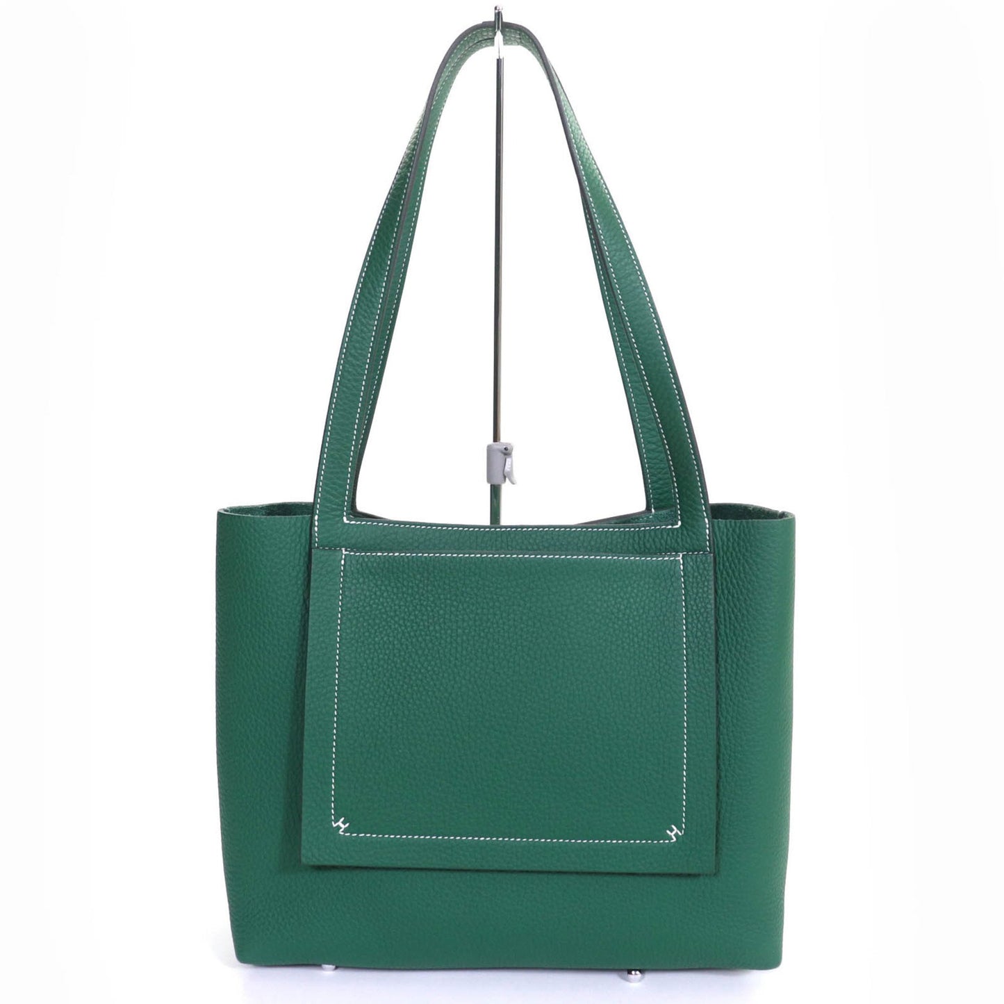 Hermes Cabas Serie 31 Taurillon Clemence Vert Moyen Tote Bag