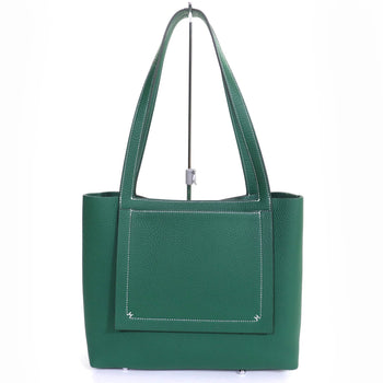 Hermes Cabas Serie 31 Taurillon Clemence Vert Moyen Tote Bag