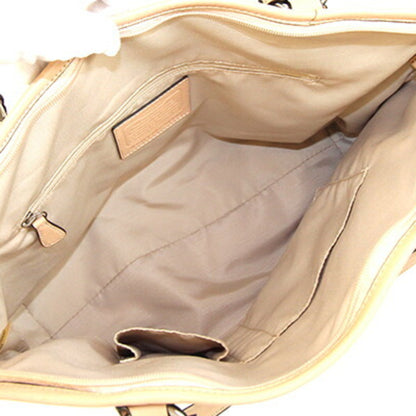 Coach Tote Bag F24390 Brown Beige Pvc Leather Shoulder Check