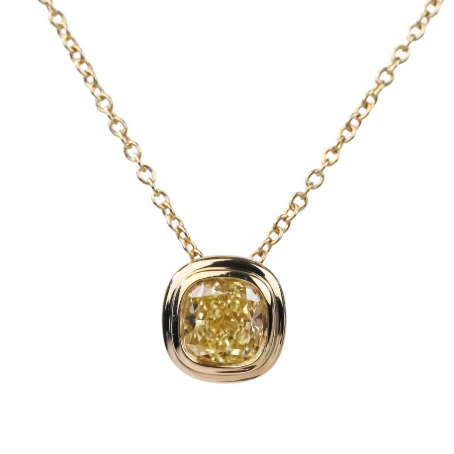 Tiffany & Co. Bizet Yellow Diamond 0.6Ct 750 Necklace In Gold