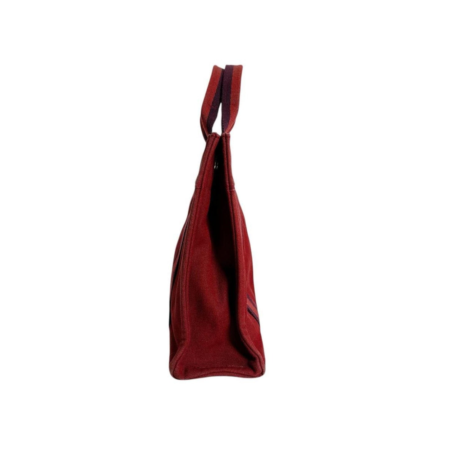 Hermes Herms Foul Tote Pm Canvas Handbag In Red