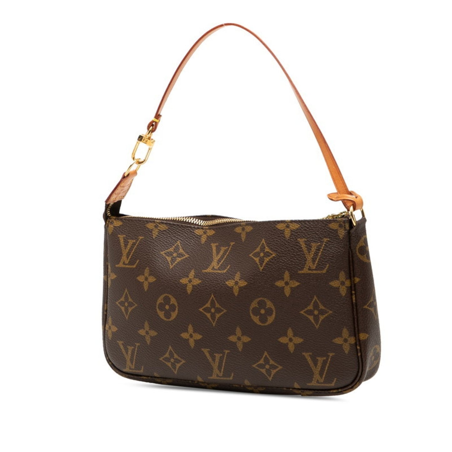 Louis Vuitton Monogram Pochette Accessoires Handbag M51980 Brown Leather
