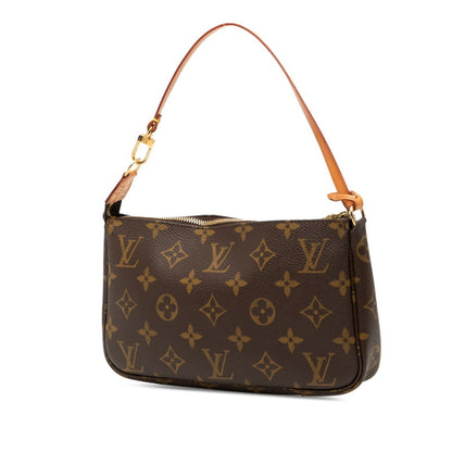 Louis Vuitton Monogram Pochette Accessoires Handbag M51980 Brown Leather