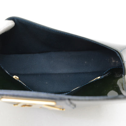 Louis Vuitton Vernis Pochette Soby Clutch Bag Blue Infini M93488 Bp