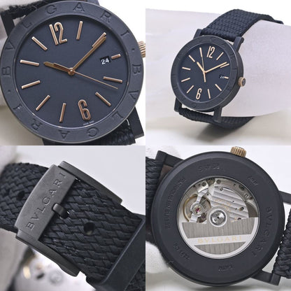 Bvlgari Solotempo Watch 102929 Bb41S Stainless Steel X Rubber