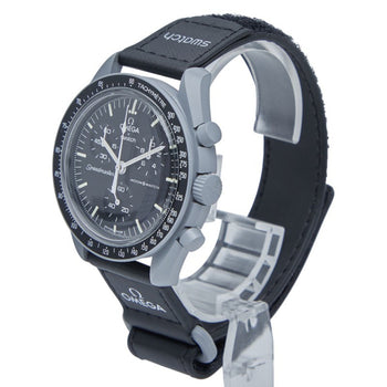 Omega X Swatch Moonswatch Mission To The Moon Watch So33M100 Quartz Movement Black Dial Ceramic