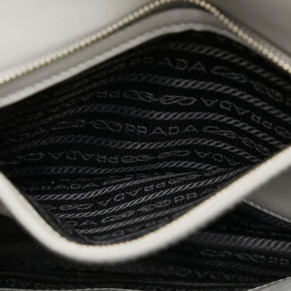 Prada Studded Crossbody Shoulder Bag In Gray Leather