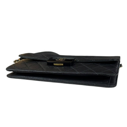 Chanel Matelasse Shoulder Bag Leather Black