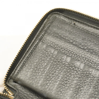 Gucci Soho Long Wallet 291102 Leather Black Champagne