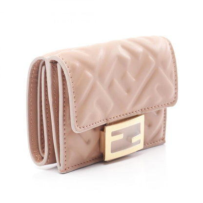 Fendi Micro Tri-Fold Wallet Leather