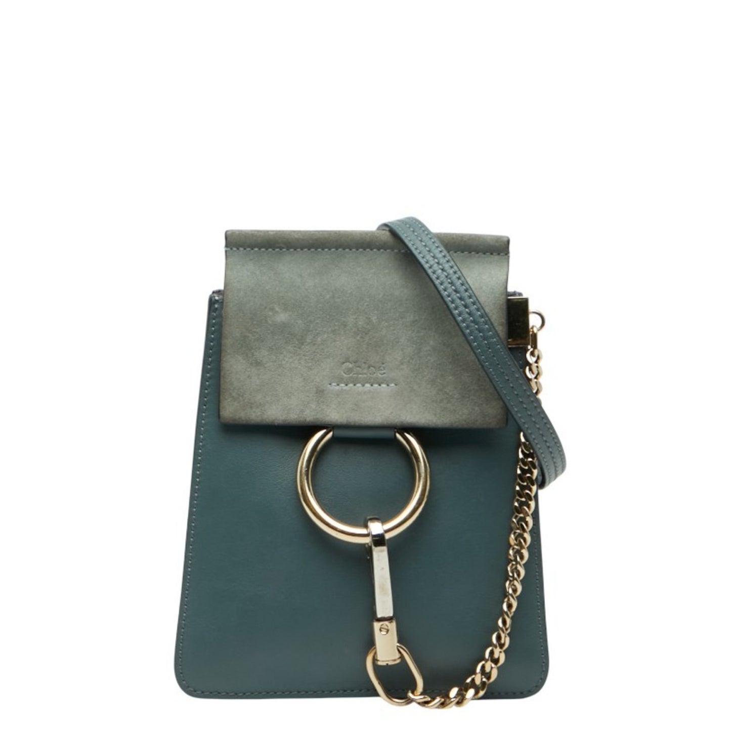 Chlo Chloe Faye Small Crossbody Shoulder Bag In Light Blue Suede
