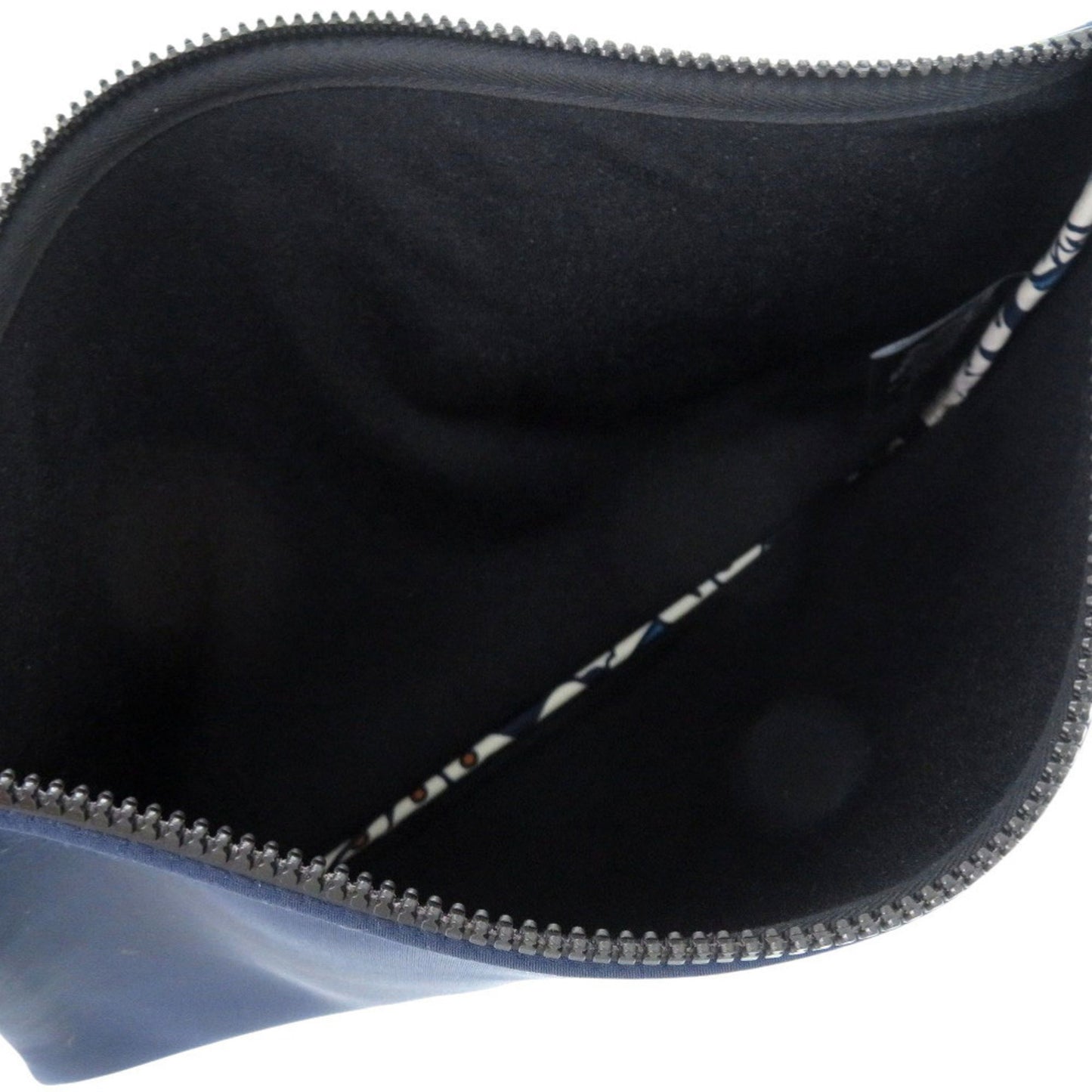 Unused Herms Neoban Gm Polyamide Elastane Blue Marine Pouch Bag Zs5Z Hermes