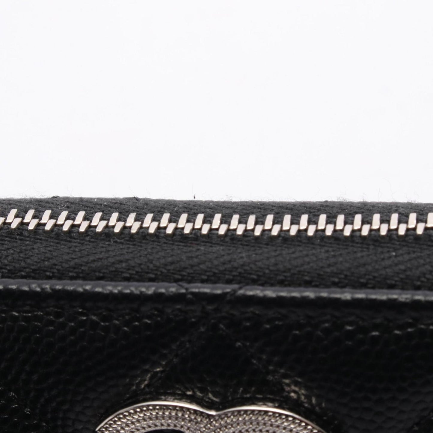 Chanel Matelasse Coco Mark Star Round Wallet In Calfskin Leather