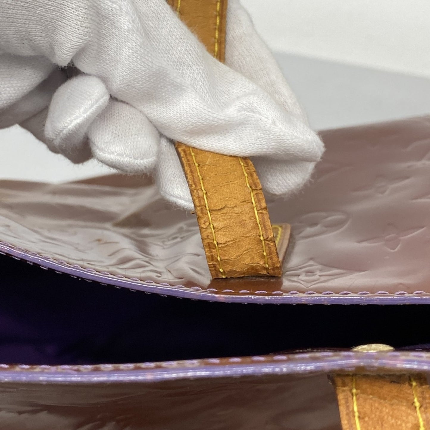 Louis Vuitton Vernis Reed Gm Tote Bag M91085 Violet