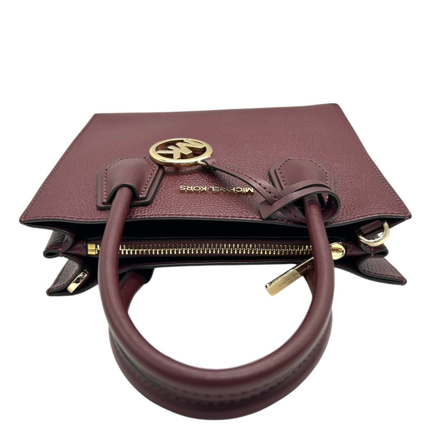 Michael Kors 2-Way Handbag/Shoulder Bag In Bordeaux Leather