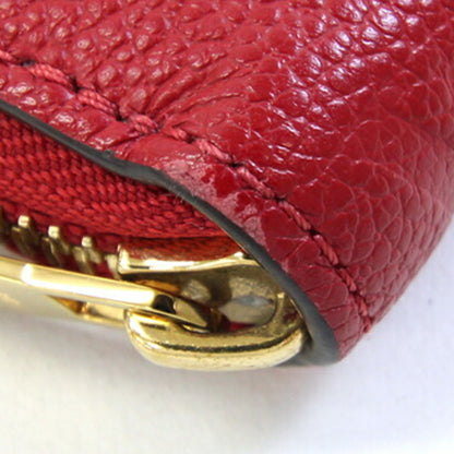 Louis Vuitton Round Long Wallet Monogram Empreinte Zippy M63691 Scarlet Red Zip