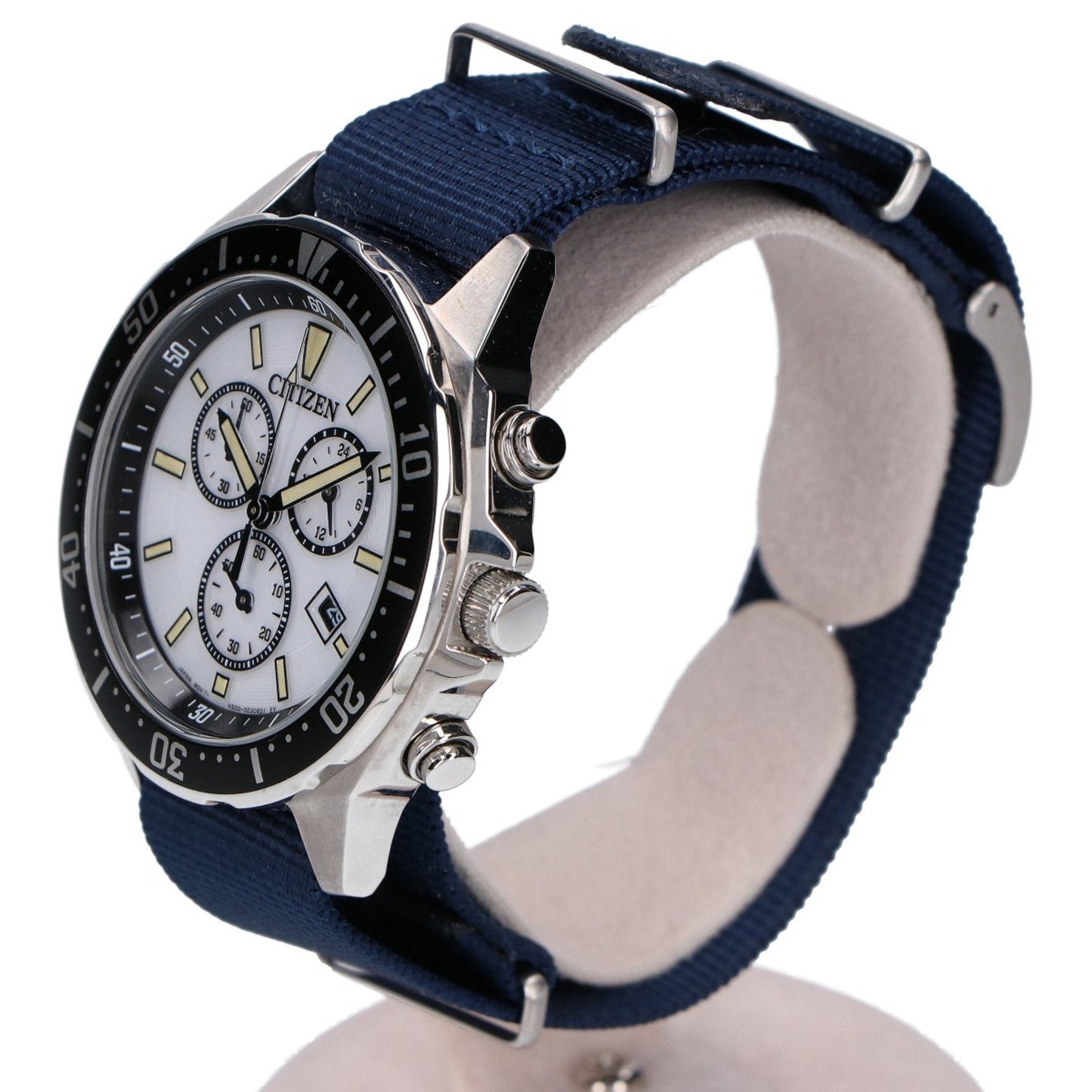 Citizen H500-002C602 Collection White Dial Eco-Drive Chronograph Watch In Black