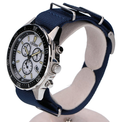 Citizen H500-002C602 Collection White Dial Eco-Drive Chronograph Watch In Black