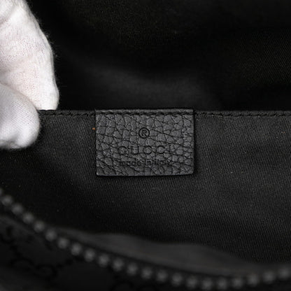 Gucci Gg Nylon Belt Bag/Waist Bag 509643 Black Leather