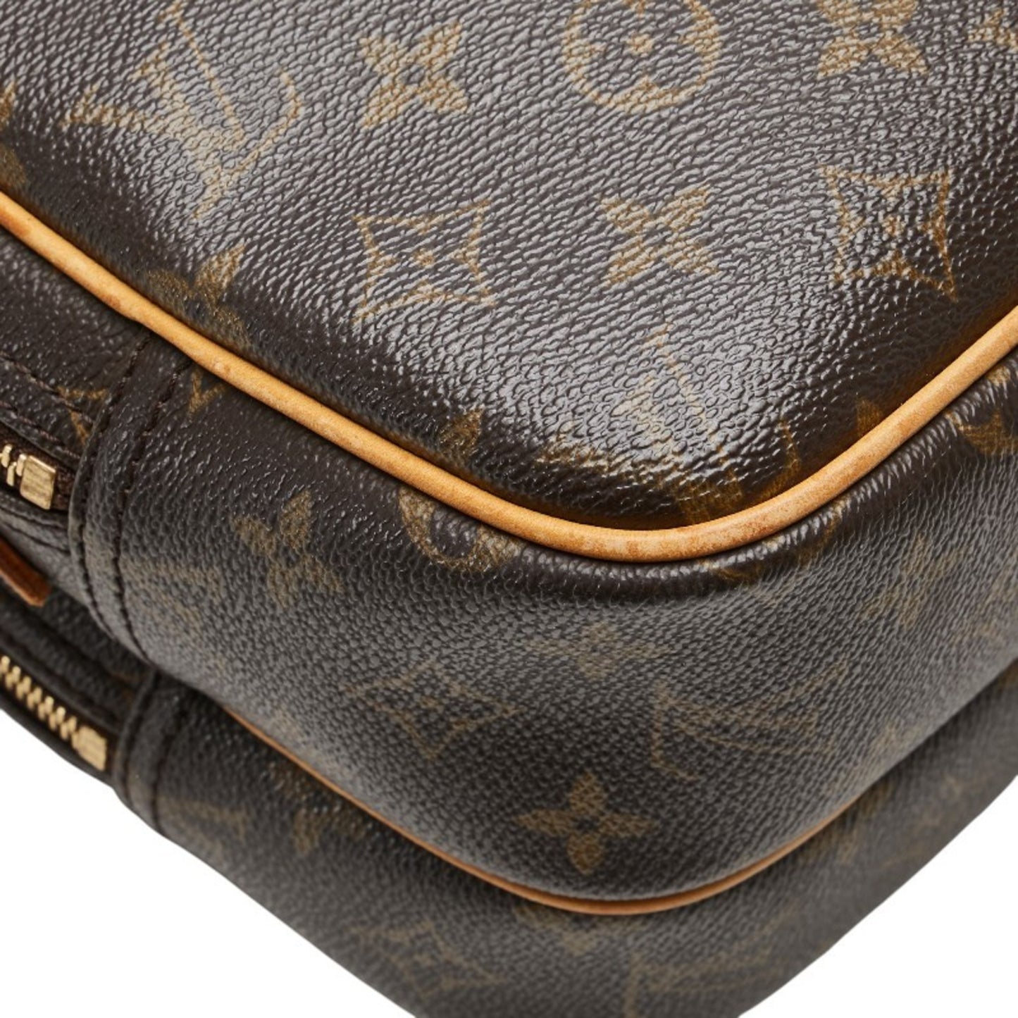 Louis Vuitton Monogram Reporter Pm Crossbody Shoulder Bag M45254 Brown Leather