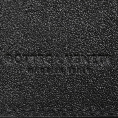Bottega Veneta Intrecciato Passport Case In Black Leather