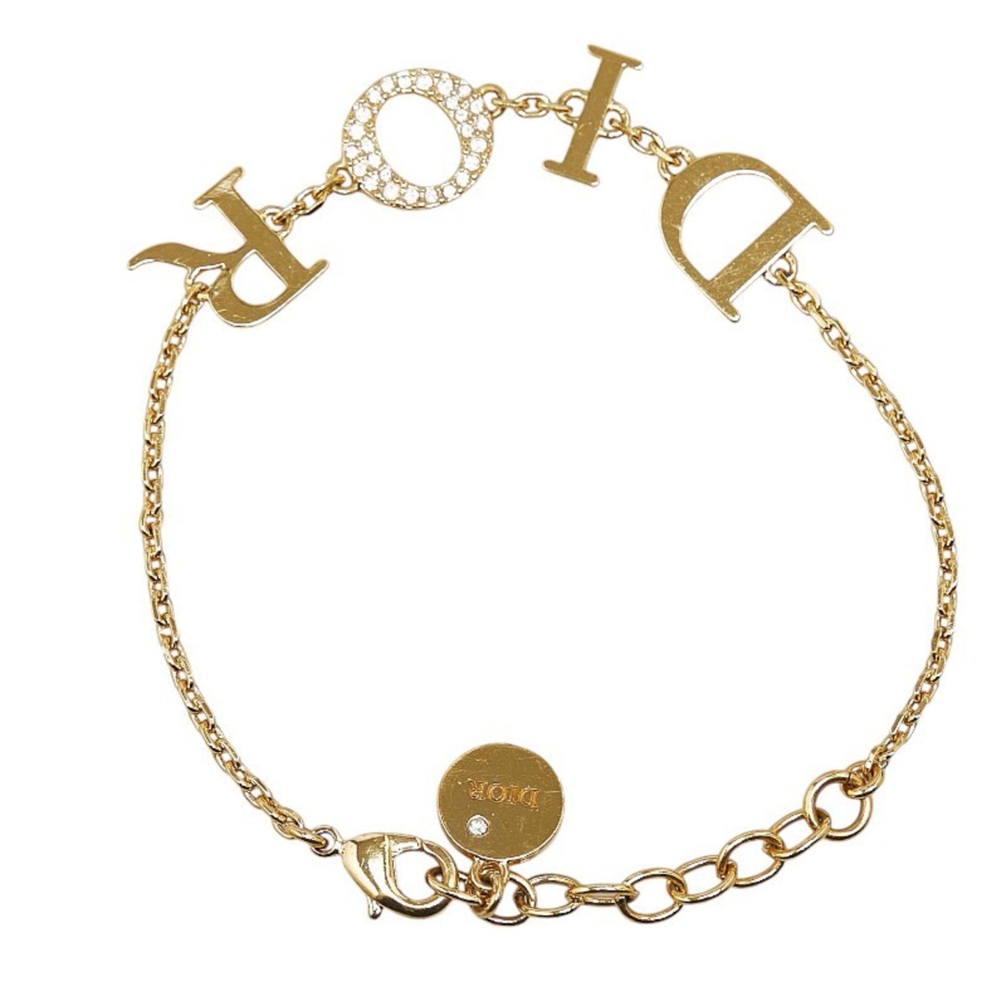 Christian Dior Dior Dio(R)Evolution Rhinestone Chain Bracelet Plated