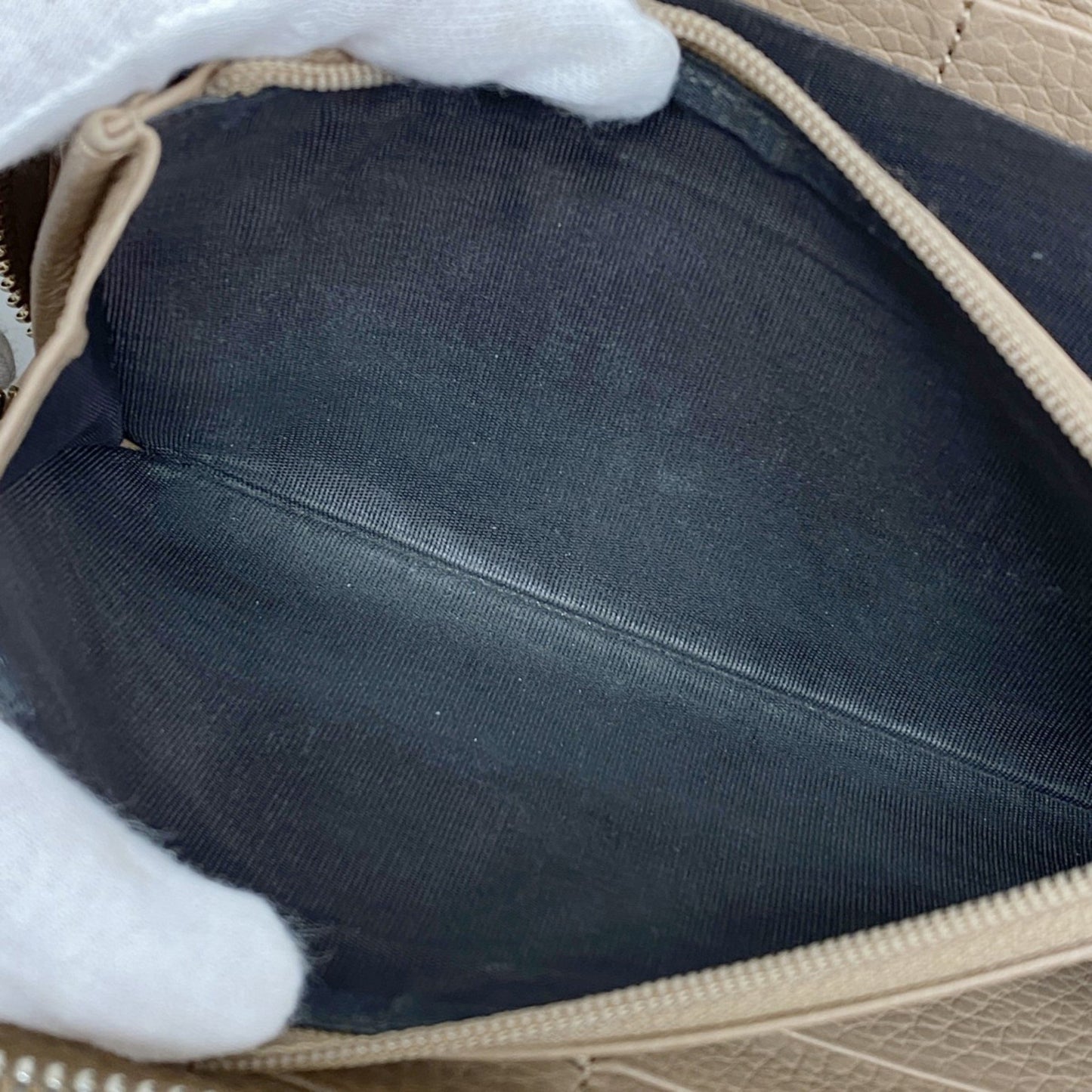 Gucci Bamboo Long Wallet 307984 Leather Beige Champagne