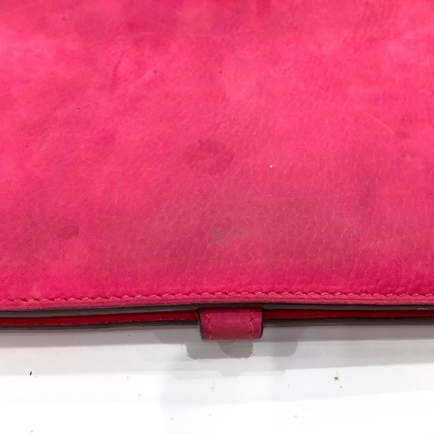 Herms Dogon Gm Rose Shocking Wallet (Missing Coin Purse)