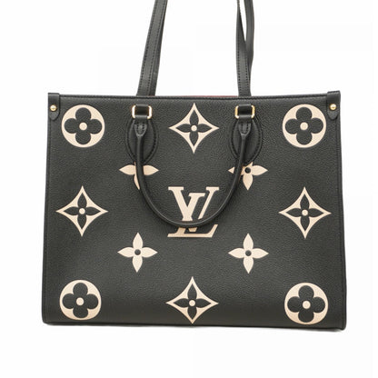 Louis Vuitton Monogram Empreinte On-The-Go Mm Tote Bag M45495 Black/Beige 2-Way