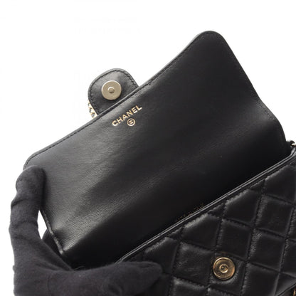 Chanel Matelasse Chain Phone Case Wallet Shoulder Bag In Lambskin Leather