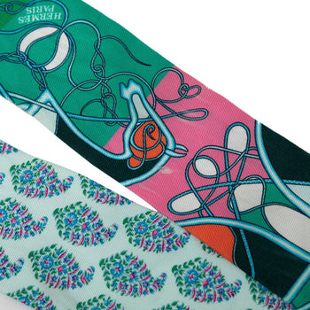 Hermes Herms Twilly Coup De Fouet Au Bloc Whip Scarf/Muffler In Green