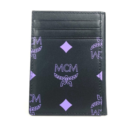 Mcm Logo Business Card Holder Pass Case Bicolor Holder/Card Leather