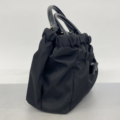 Salvatore Ferragamo Vara Nylon Handbag In Black