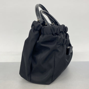 Salvatore Ferragamo Vara Nylon Handbag In Black