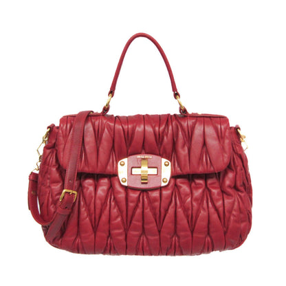Miu Miu Matelasse Rn0666 Women'S Leather Handbag