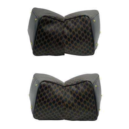Celine Macadam Blason Triomphe Leather Handbag/Mini Boston Bag