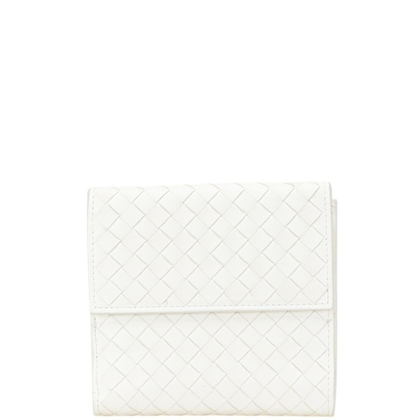 Bottega Veneta Intrecciato Bi-Fold Wallet White Leather