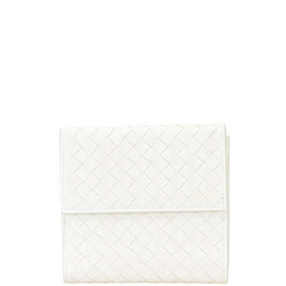 Bottega Veneta Intrecciato Bi-Fold Wallet White Leather