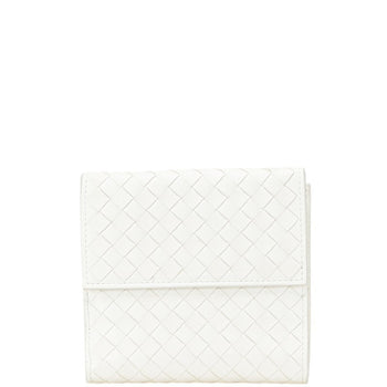 Bottega Veneta Intrecciato Bi-Fold Wallet White Leather