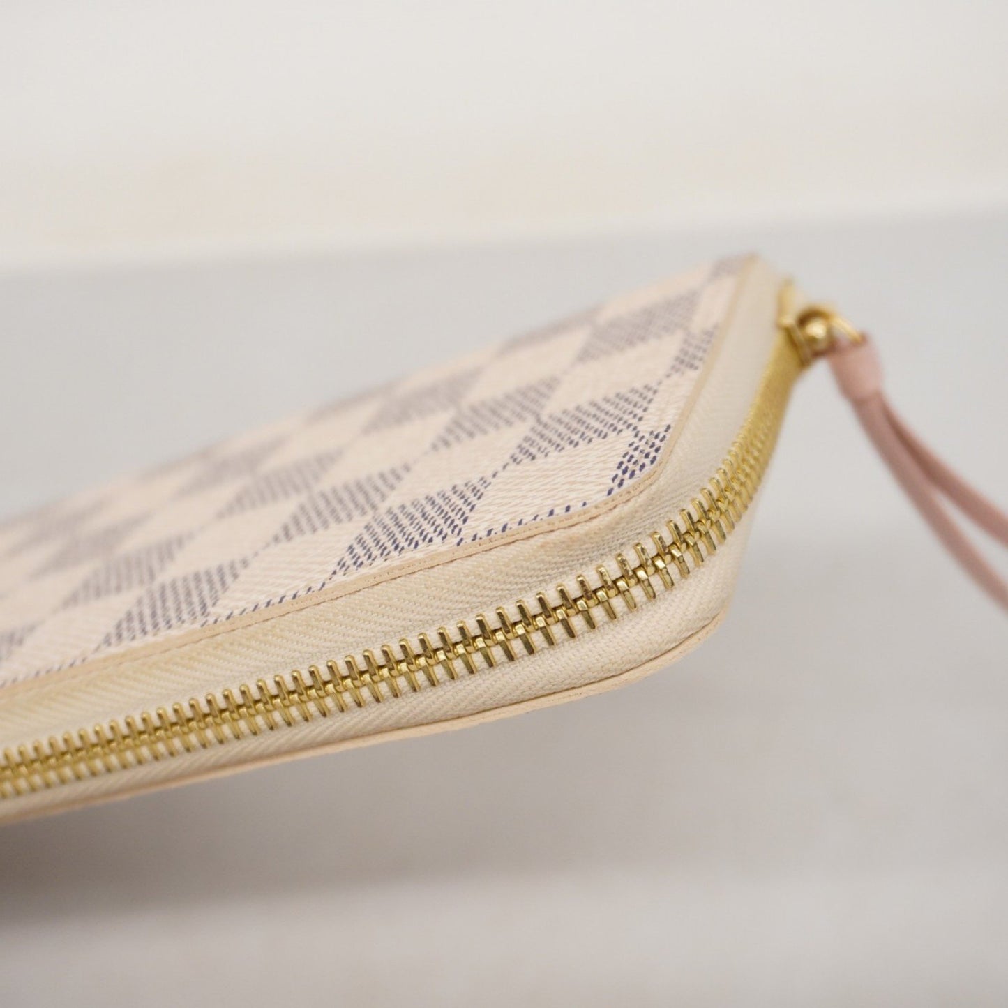 Louis Vuitton Damier Azur Portefeuille Clemence Long Wallet N61264 White