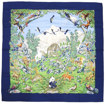 Hermes Herms Carr 90 Sichuan Silk Scarf