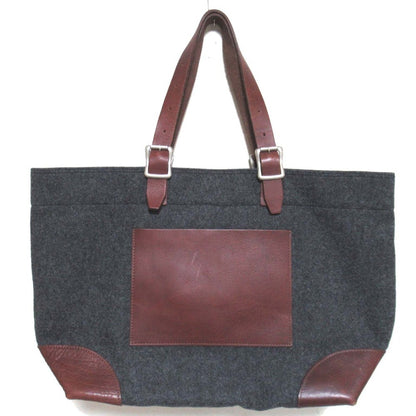 Comme Des Garons Homme Melton And Leather Tote Bag