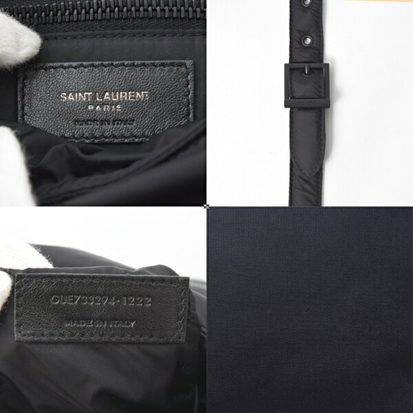 Saint Laurent Mini Shoulder Bag In Black Nylon For Men And Women