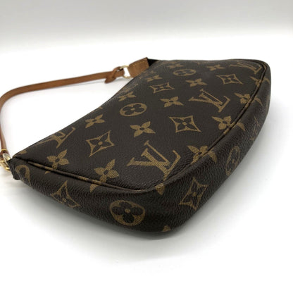 Louis Vuitton M51980 Pochette Accessoires Handbag Brown Monogram Canvas Leather