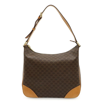 Celine Macadam Shoulder Bag In Pvc And Leather