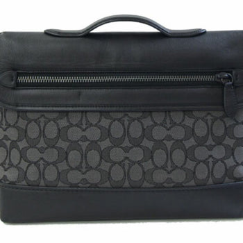 Coach Signature League Bike Bag Cc072 Gray/Black Leather/Canvas Crossbody