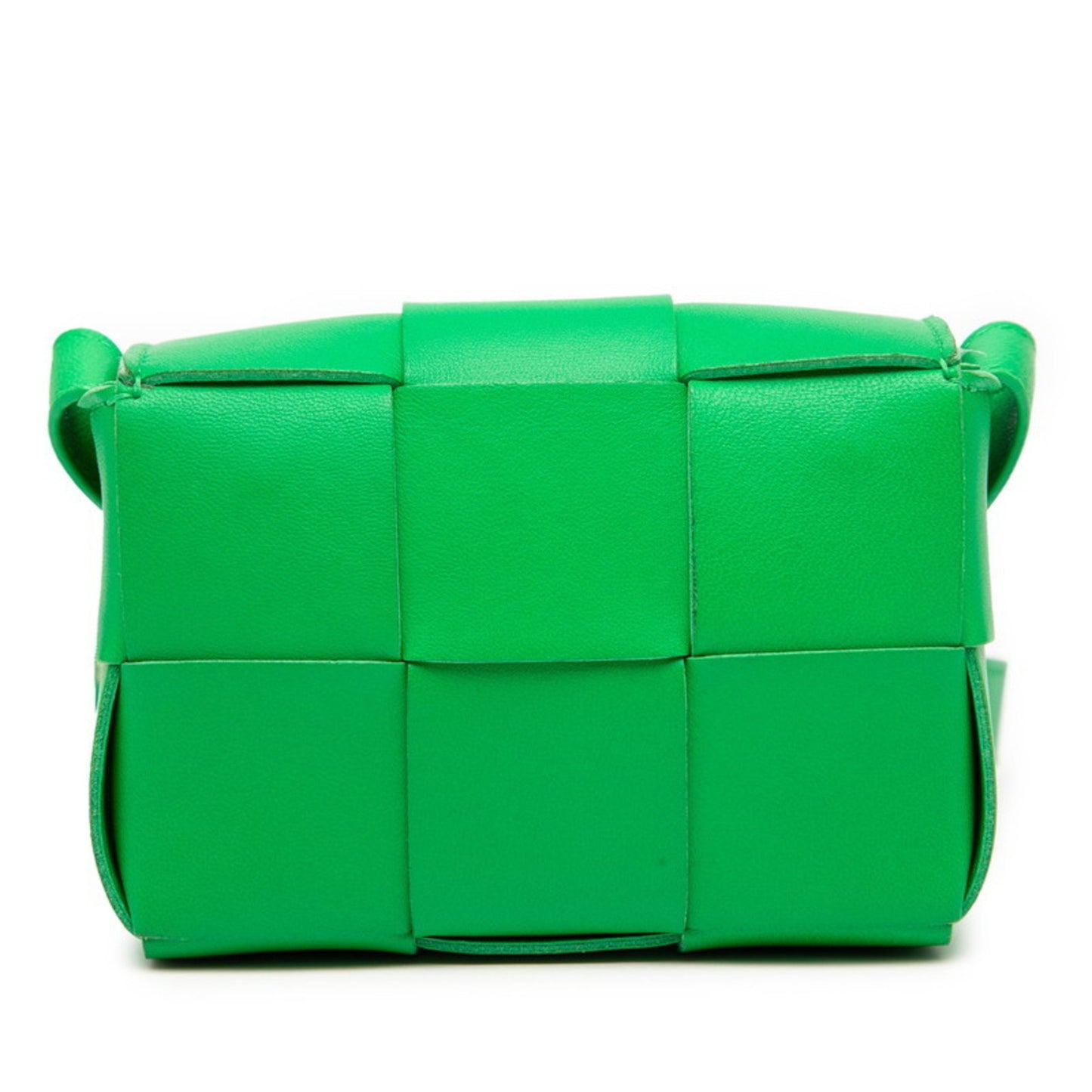 Bottega Veneta Maxi Intrecciato Cassette Shoulder Bag In Green Leather