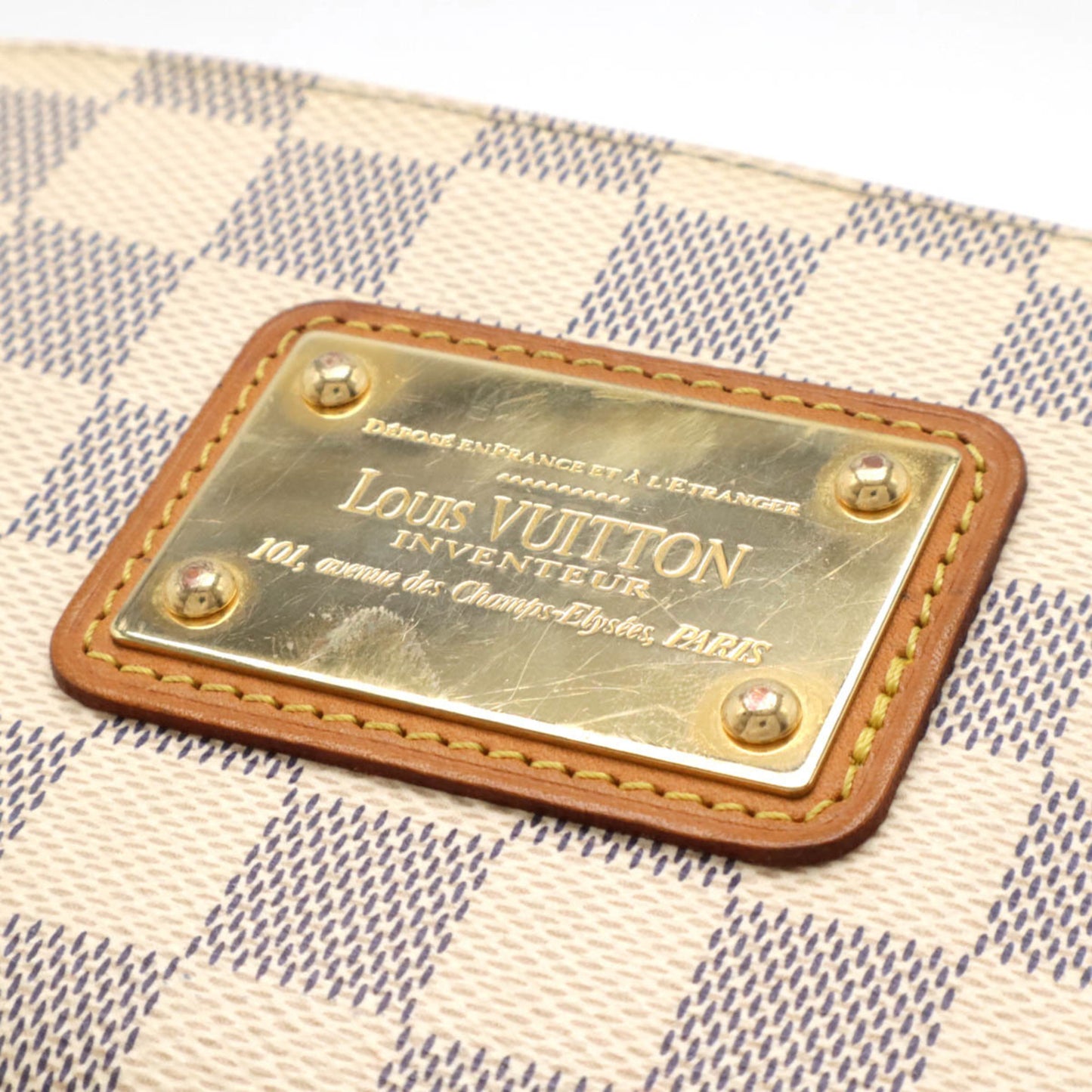 Louis Vuitton Damier Azur Eva Pouch Chain Bag Shoulder N55214
